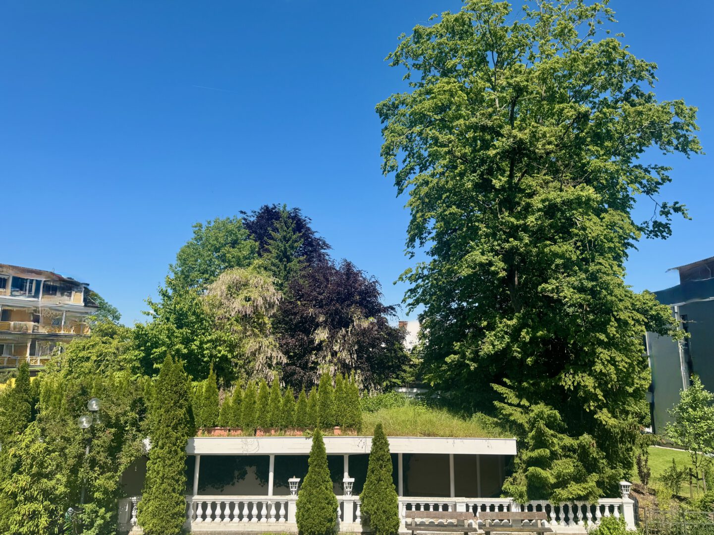 Blick vom Balkon der Küche