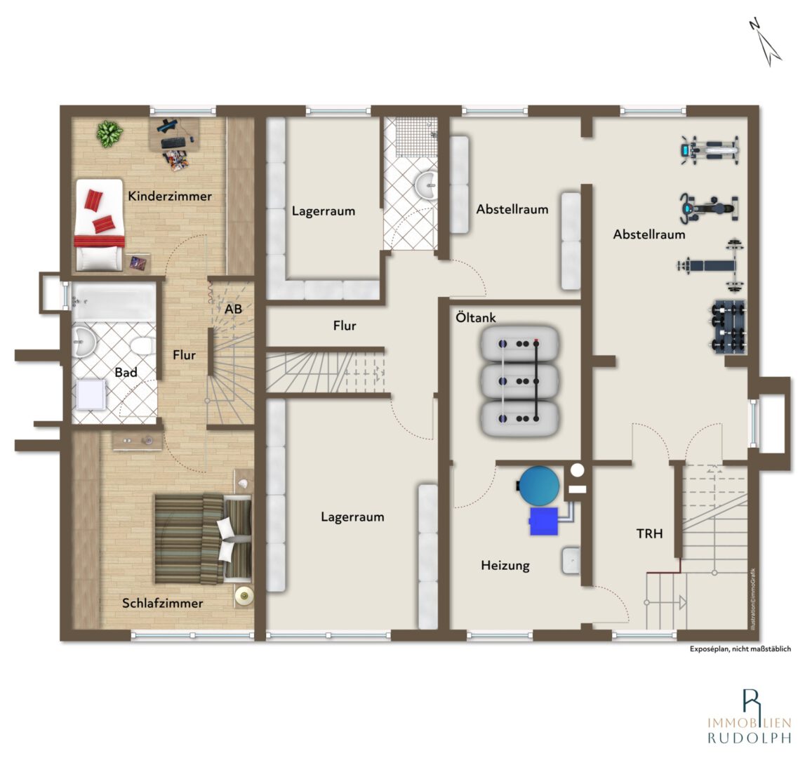 schematischer Grundriss Keller