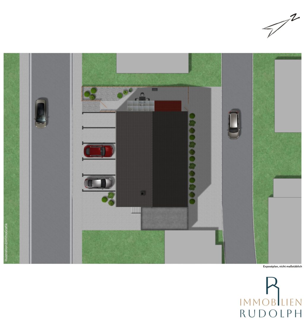 Wohn- und Geschäftshaus in Buchloe kaufen – schematischer Lageplan mit Potenzial