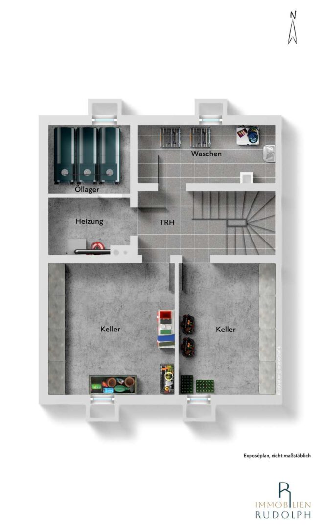 schematischer Grundriss Keller
