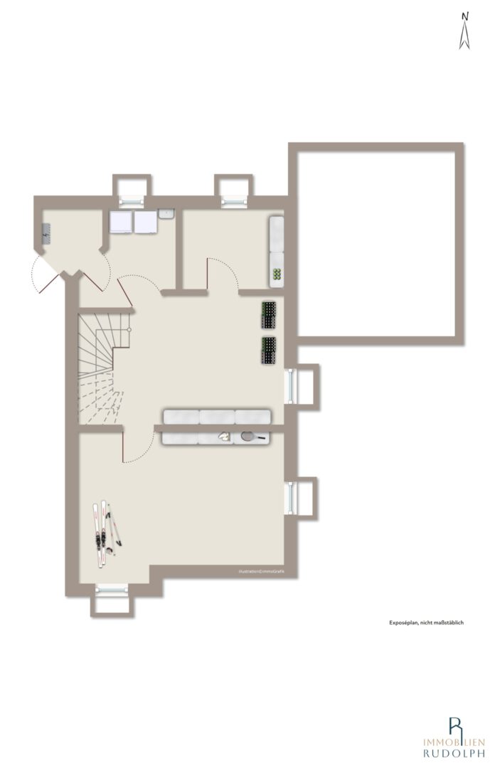 schematischer Grundriss Keller