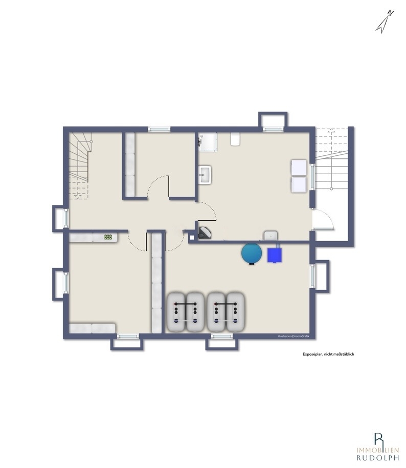 schematischer Grundriss Keller