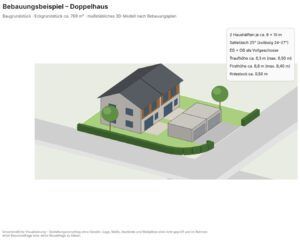 Bebauungsbeispiel Doppelhaus